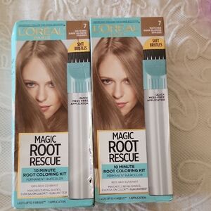 2 L'Oreal Paris Magic Root Rescue Hair Coloring Kit 7 Dark Blond Shades
